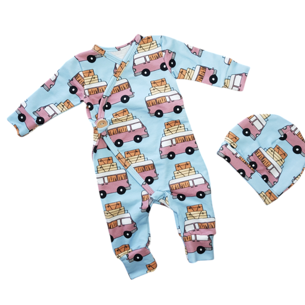 Boxpakje met muts campers maat 50