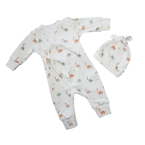 Boxpakje met muts dino's maat 50