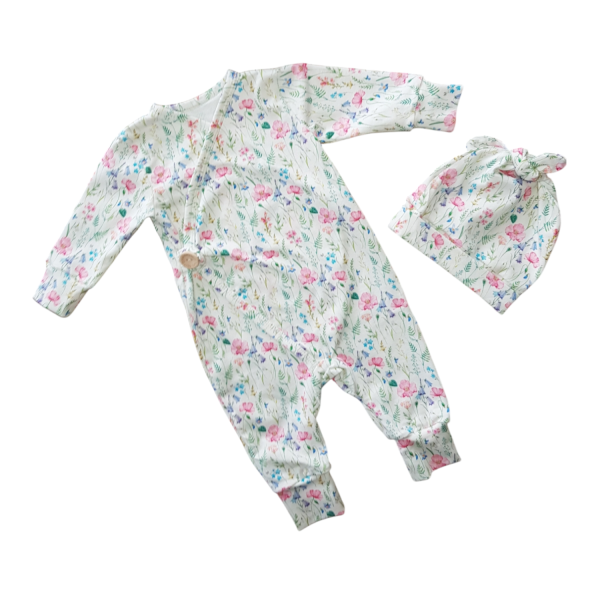 Boxpakje met muts klaprozen maat 50