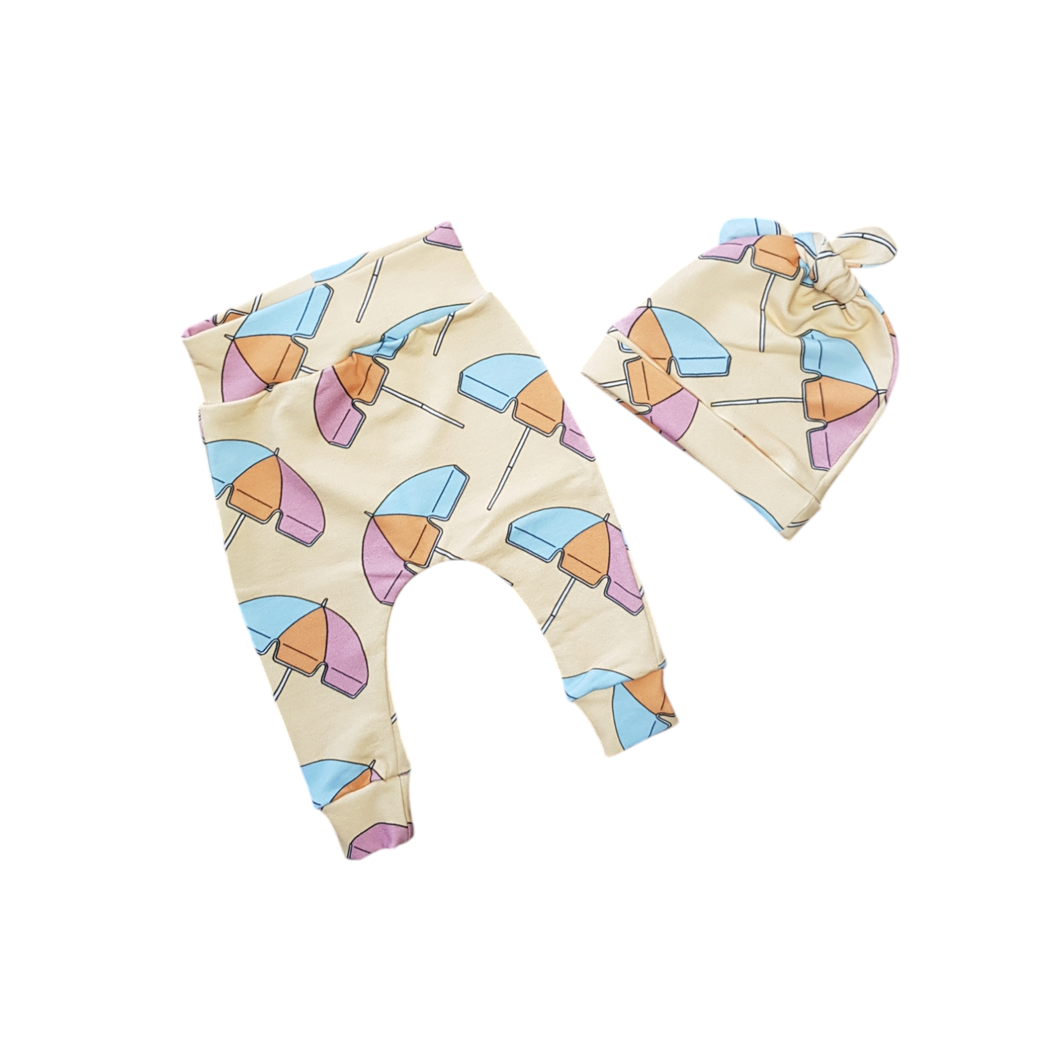 Harembroekje met muts parasols