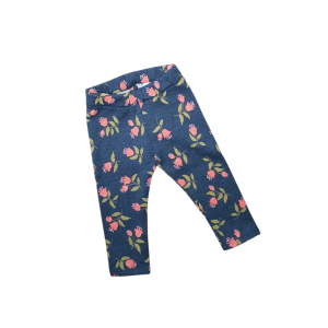 Legging glitterbloemen maat 62
