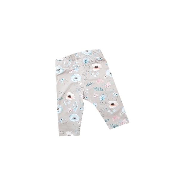 Legging grijze bloemen maat 50