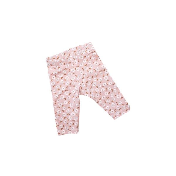 Legging roze madeliefjes maat 50