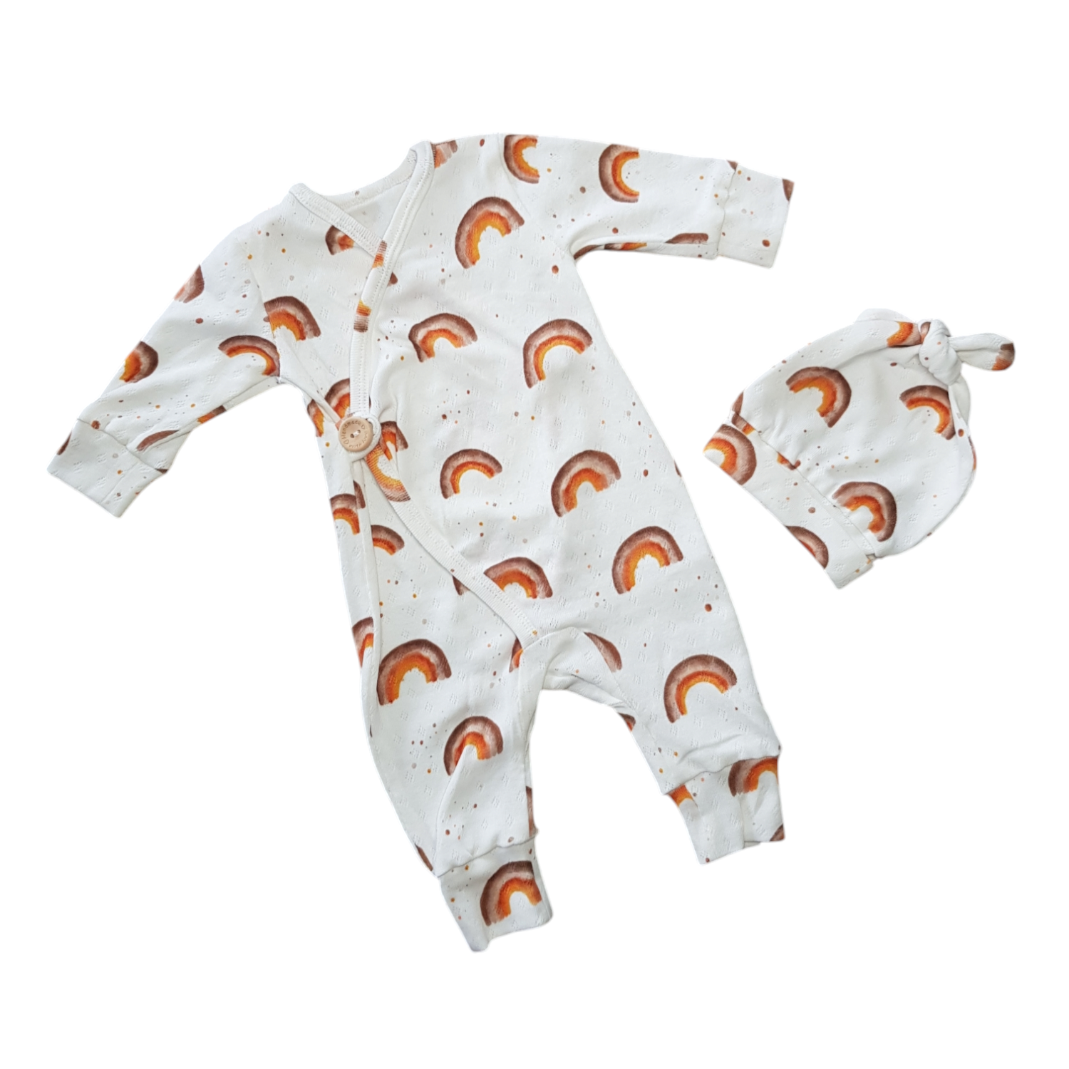 Boxpakje met muts regenboog ajour