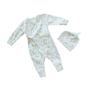 Boxpakje met muts eucalyptus maat 50