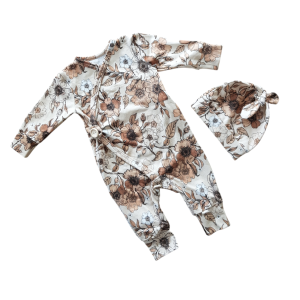 Boxpakje met muts vintage bloemen maat 50